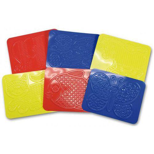 Illustration de : Lot 6 plaques relief animaux 22 x 28 cm