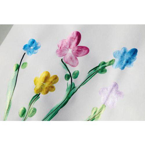 Illustration de : Assortiment 6 pots 100g gouache métal couleur aux doigts - Primo