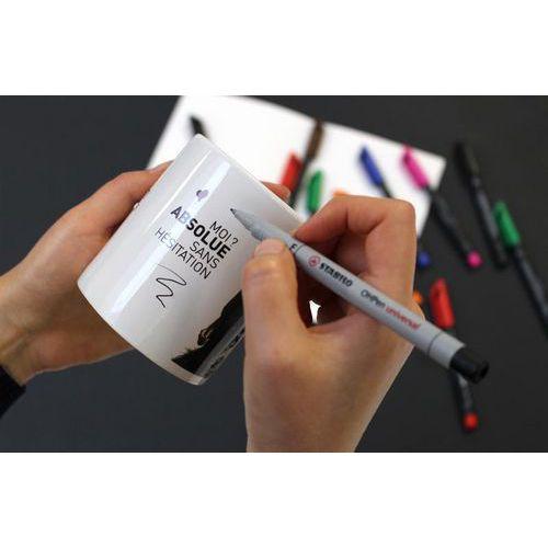 Illustration de : Pochette 4 feutres non permanent pointe superfine 0,4 mm - Stabilo