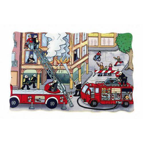 Illustration de : Puzzle a 4 niveaux 'les pompiers'