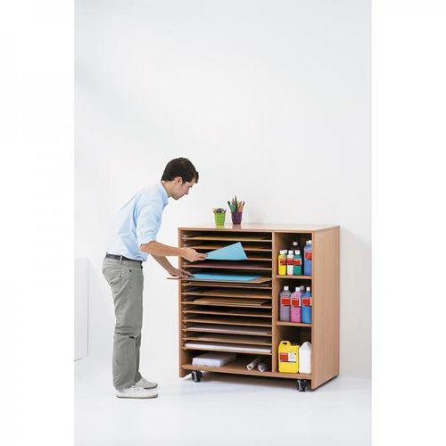 Illustration de : Meuble à papiers à tiroirs - Nathan
