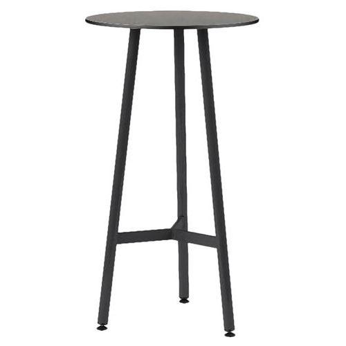 Illustration de : Mange-debout Ella rond Ø 60 cm hauteur 110 cm stratifié CDF Mobidecor