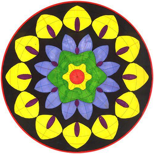 Illustration de : Set 36 feuilles pour création Mandala - Roylco