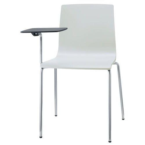 Illustration de : Chaises Alice 4 pieds avec tablette technopolymère S-CAB