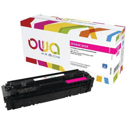 Illustration de : Toner reconditionné HP 203X Magenta - OWA