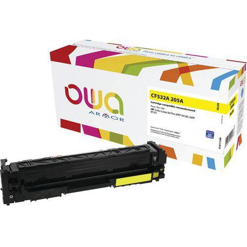 Illustration de : Toner reconditionné HP 205A Yellow - OWA