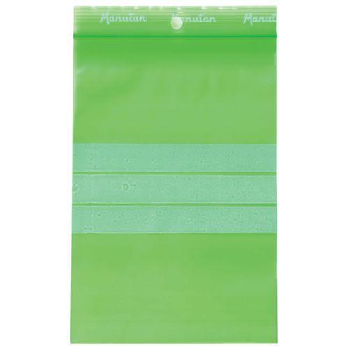 Illustration de : Sachet zip recyclé - Vert 100 µm - Manutan Expert