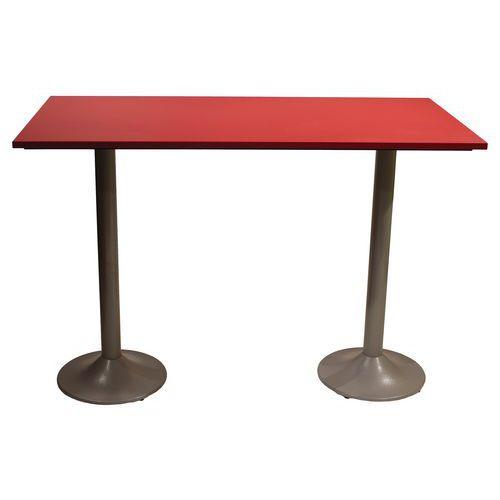 Illustration de : Table snack Scala rectangulaire dégagement latéral Rodet