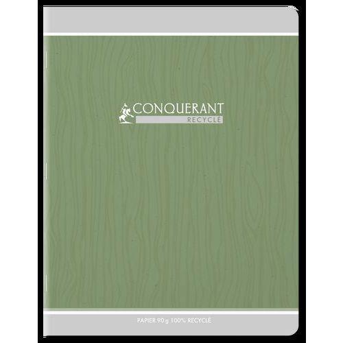 Illustration de : Cahier carte papier recyclé 17x22 cm 90g 48 pages seyes - Conquerant