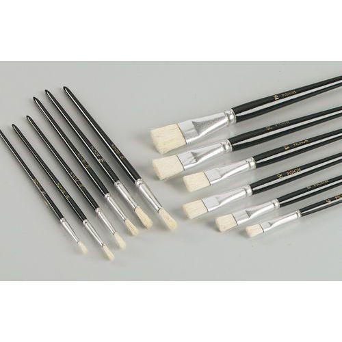 Illustration de : Sachet 10 brosses plates soie n°8 - Pichon