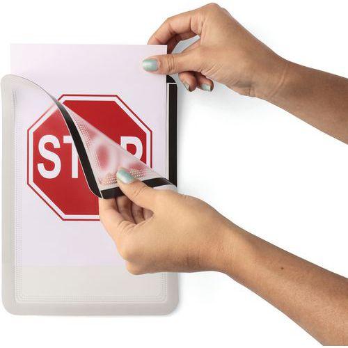 Illustration de : Pochette-cadre d'affichage Magneto - Dos magnétique - A5 - Tarifold