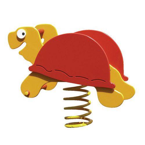Illustration de : La tortue sur ressort