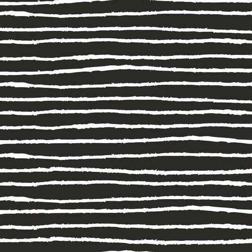 Illustration de : Rouleau papier cadeau 60g 50x0,70m Rayures N-B - Clairefontaine